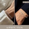 KISPER Solid 925 Sterling Silver Chain Bracelets for Women, Waterproof