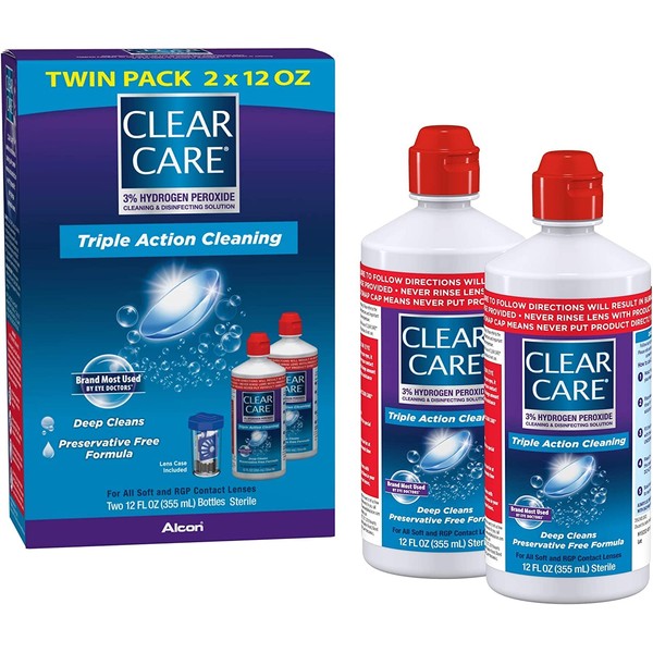 Clear Care Triple Action Cleaning & Disinfecting Solution - Buy Packs and Save (Pack of 2)