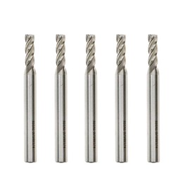 Rannb End Mill 3/16" Cutting Dia 1/4" Shank Dia 4 Flute End Mil Drill Bit - 5pcs