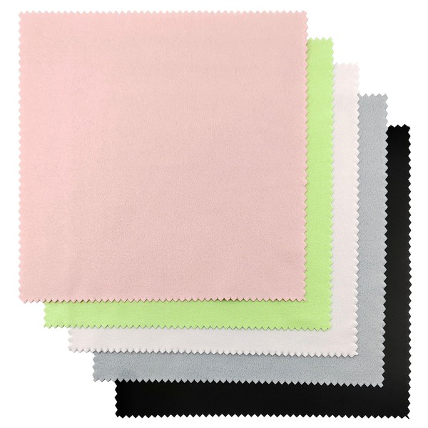 5 Pack Microfiber Cleaning Cloths, Lens Cloth, Mix Color Glasses