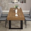 STHOUYN 63”-79” Extendable Dining Room Table, Modern Farmhouse Wooden Kitchen