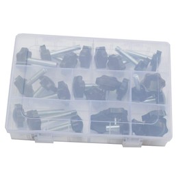 M8 Nylon Black Plastic Replacement Star Hand Knobs with Steel Tightening Screws Standard Metric Handle Thread Stud Bolt Hardware