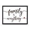 Lithobee - Family Is Everything - Printed Wall Art Design in Sizes A2, A3 & A4 Framed in a Stylish Quality Coloured Frame or Unframed (A4 Black Brushed Frame)
