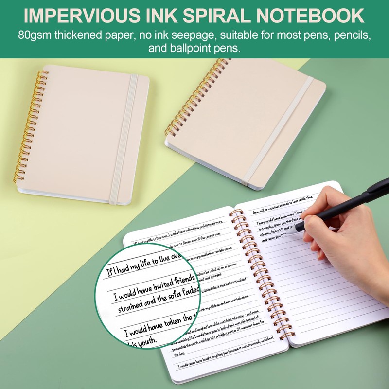 Utron 3 PCS Small Spiral Notebook 5x7, Notebooks for Note