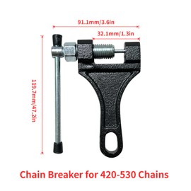 Chain Breaker Tool #420-530 with 420 Chain Master Link Connector Link for Coleman CT200U BT200X Baja 196 212cc Dirt Pit Bike ATV Quad Go Kart Scooter Motorcycle Chain Break # 428 520 525 Bicycle Parts