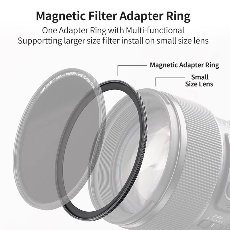 K&F Concept Step Up Ring Magnetic Filter Adapter Ring 55