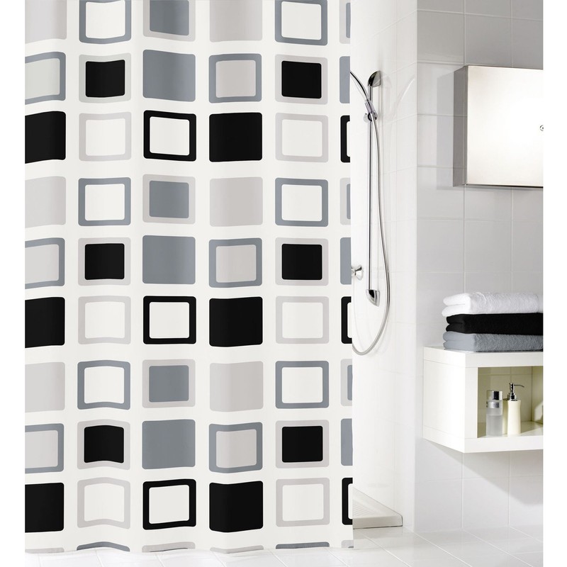Kleine Wolke "Clipper" Shower Curtain, Anthracite, 180 x 200 cm