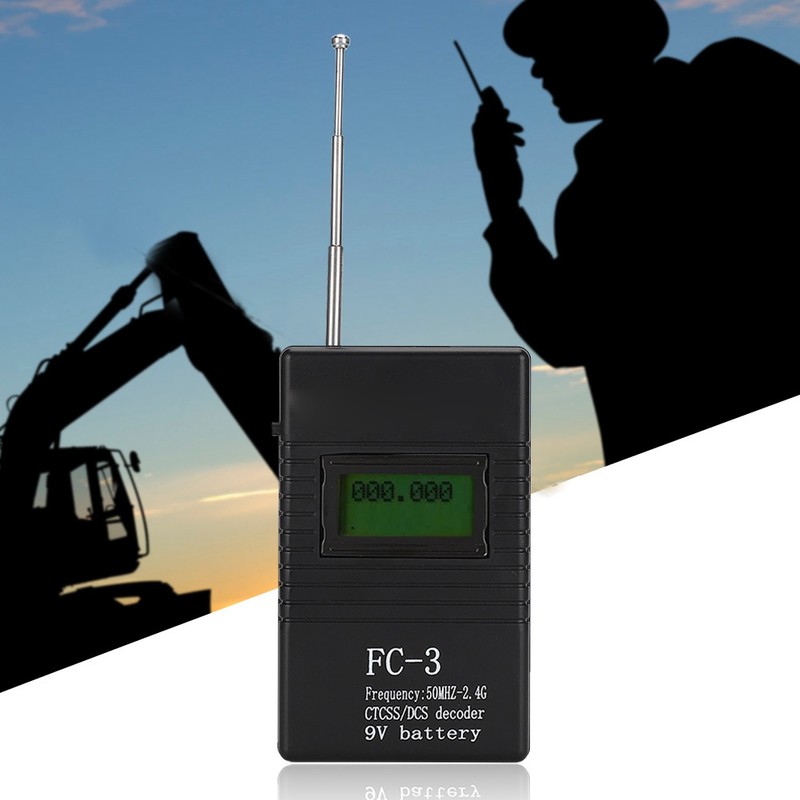 Portable Walkie Talkie RF Power Frequency Counter Meter Tester Decoder