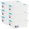 Tribello 6-Pack 12 Qt Stackable Plastic Storage Bins with Lids