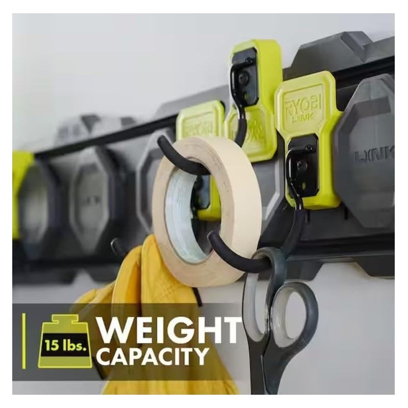 Ryobi Reversible J Hook Non-Slip Coating Steel Hook 15 lb.Weight