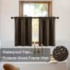 XTMYI Brown Curtains 36 Inch Length for Bathroom Shower Window