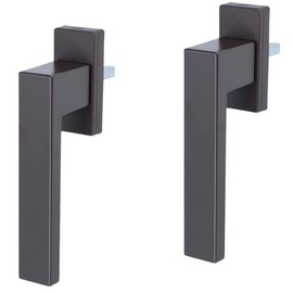 RAL8019 Set of 2 Window Handle Grid Olive Brown Metal 45° Grid Exclusive Design