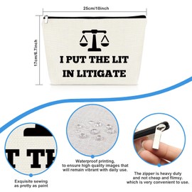 Future Lawyer Makeup Bag Funny Lawyer Gifts for Women Cosmetic Bag Law School Students Gifts Graduation Christmas Birthday Gift for Attorney Lawyer Coworker Appreciation Gift Travel Toiletry Pouch