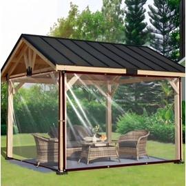 TBXWLRF Plastic Tarps Heavy Duty Waterproof - 7X10FT Clear Vinyl Tarp with Grommets for Patio Tarpaulin for Outside Chicken Coop Porch Gazebo Plant Garden Lonas