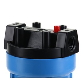 Hydronix HF5-10BLBK34PR Water Filter Housing NSF Listed 10" RO, Whole House, Hydroponics - 3/4" Ports, Blue w/PR