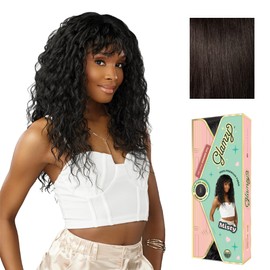 Sensationnel Glamzy Lace Crown Wig - Misty Glueless Hand Tied CrownArea Synthetic Hair (2 DARKBROWN)