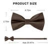 HISDERN Bow Tie Adjustable Brown Bow Ties for Men Pre-Tied