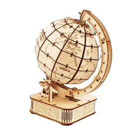 Perfeclan 3D Wooden Puzzles Globe Model Kits for Adults Teens Creative Crafts Ornament Desktop Decoration Valentines Day Gifts for Kids