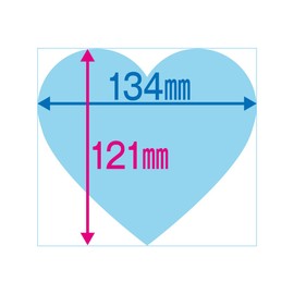 Heart Display Cards (W x H x H): 5.3 x 4.8 inches (134 x 121 mm), 2 Types (Light Blue/Blue) 50 cards each