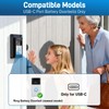 Solar Charger for Ring Doorbell, 2-in-1 Doorbell Mount with 6W