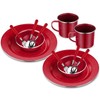 Nuogo 12 Pcs Enamel Camping Tableware Set Dinnerware Kit Includes