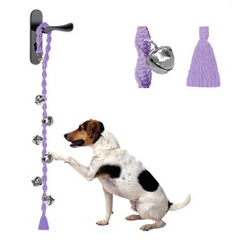GINIDEAR Dog Bells to Go Outside, Adjustable Dog Door Bell, Door Bells for Dogs, Quality Puppy Training Bell. Twisted Style, Purple