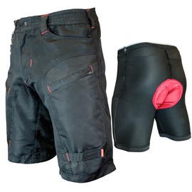 Urban Cycling Apparel The Single Tracker-Mountain Bike Cargo Shorts, with G-tex Padded Undershorts
