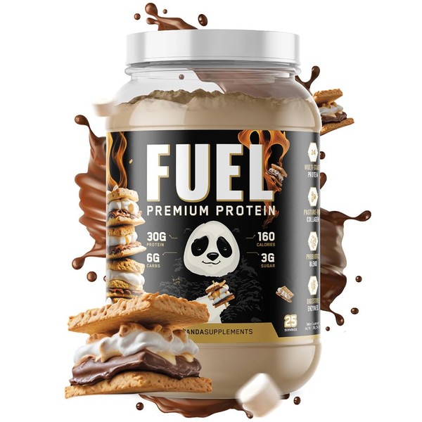 Underground Bio Labs Panda Fuel Premium Protein Non-GMO Whey,Hydrolyzed Collagen,Casein,Probiotics,Digestive