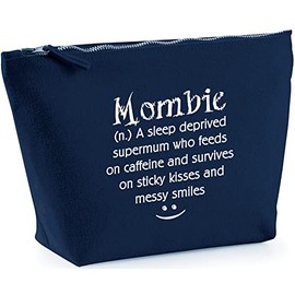 Hippowarehouse Mombie (n.) A Sleep Deprived Supermum Feeds On Caffeine And Survives On Sticky Kisses And Messy Smiles printed make up cosmetic wash bag 18x19x9cm