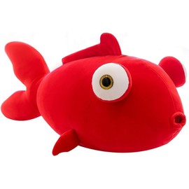 JOSON Goldfish Plush Stuffed Toy Soft Goldfish Doll Pillow Birthday for Boys and Girls (34.8 cm) (Red)