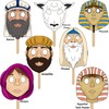The Dreidel Company Passover Character Masks, Laminated Pesach Stick Puppets