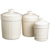Signature Housewares Sorrento Collection Canisters, Ivory Antiqued Finish, Set of