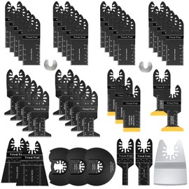 Trivd Frol 45PCS Oscillating Saw Blades, Professional Multitool Blades for Wood Nails Metal Plastics, Quick Release Multi Tool Blades Kits Fit Dewalt Milwaukee Ryobi Bosch Fein Porter Genesis