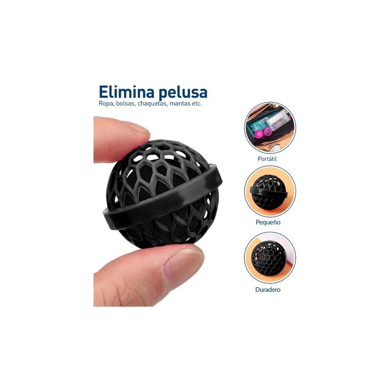 Bola Limpiadora Bolsos Mochilas Esfera De Polvo Suciedad 3pz Color