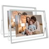 AhaGo Silver Floating Frame, 6"x8", Horizontal, 2 Set, For Picture