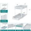 DEKAVA Cabinet, 2 Pack Under Sink Organizer, 2 Tier Sliding