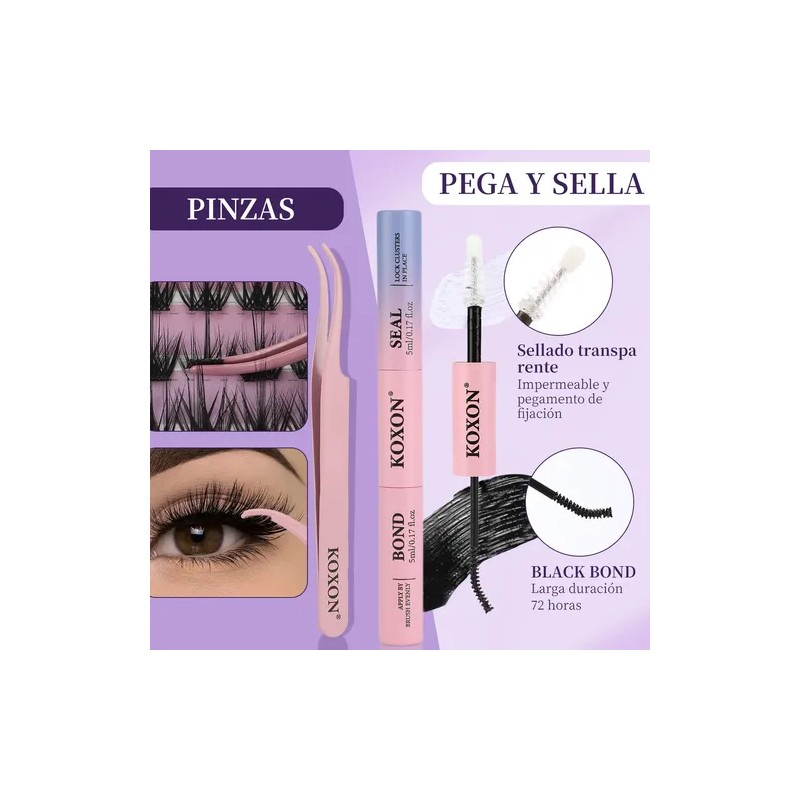 120pzs Extensiones Pestañas Raíces Curvatura D 8-18mm, K28