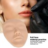 Makeup Practice Face, 5D Practice Skin Head, Silicone Elastic Soft