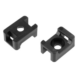 Cable Tie Mounts Brand - Screw Fit Saddle Mountings for 9mm Cable Ties - 100 Pieces