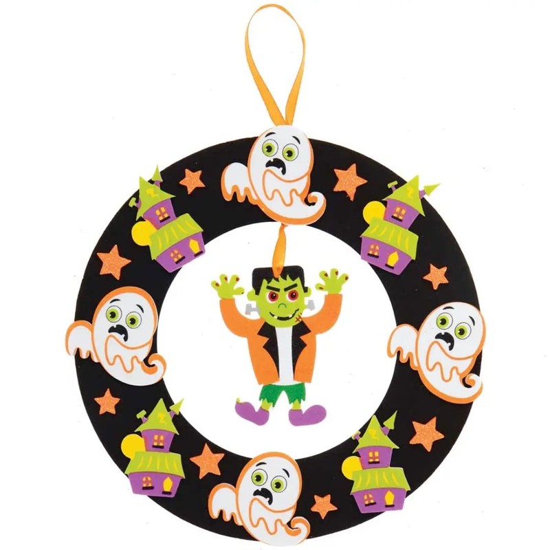 Baker Ross AX256 Halloween Wreath Kits - Pack of 3,