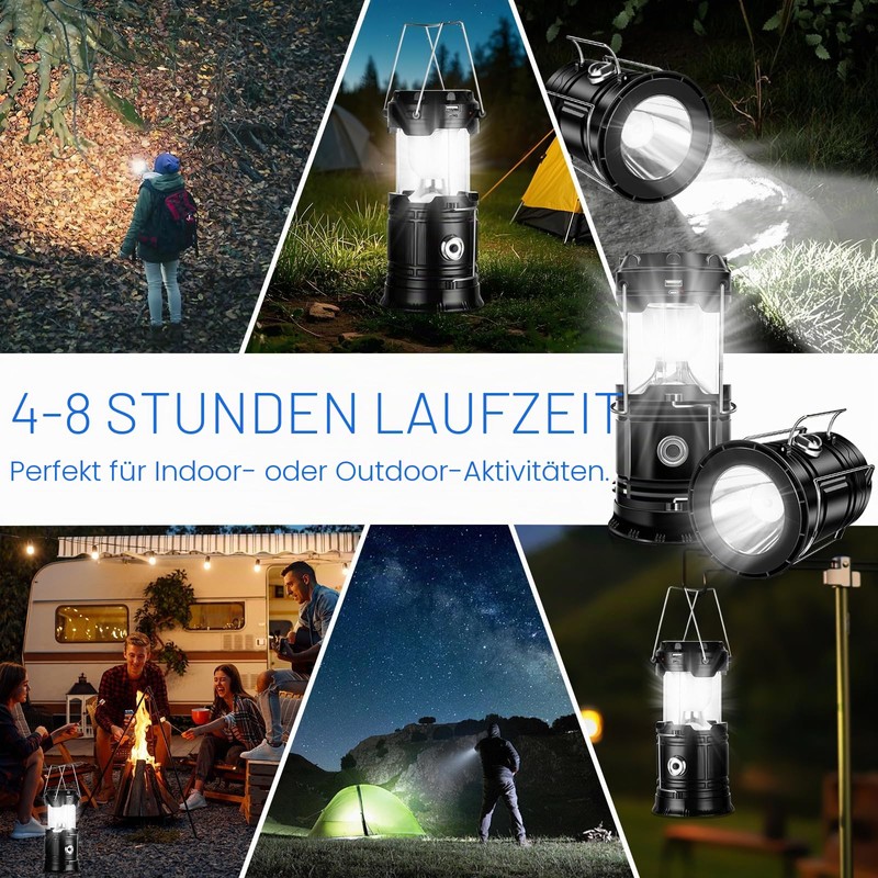 PQETBV Camping Light, Pack of 2 Foldable Camping Pendant Lamp,