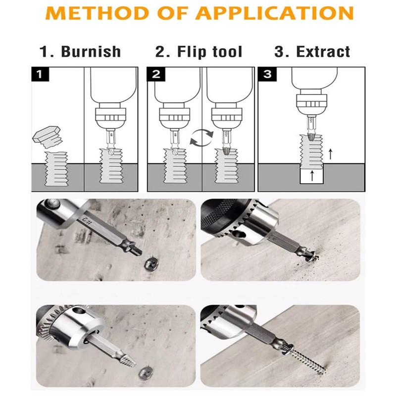 12 Piece Screw Extractor Set, Professional Left Extractor Set, Screw