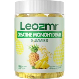 Leozmr Creatine Monohydrate Gummies 5000mg for Men & Women Pineapple 120 Gummies
