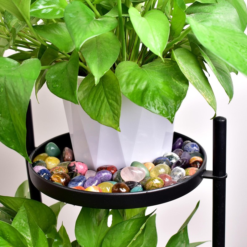 SigMntun Polished Stone Set Clear Quartz Crystals, Handpicked Tumbled Gemstones