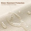 BTTN Cream Arch Textured Waterproof Fabric Shower Curtain Set, 72x72,