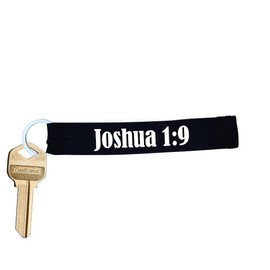 Christian Bible Verse Joshua 1:9 Wristlet Lanyard Keychain