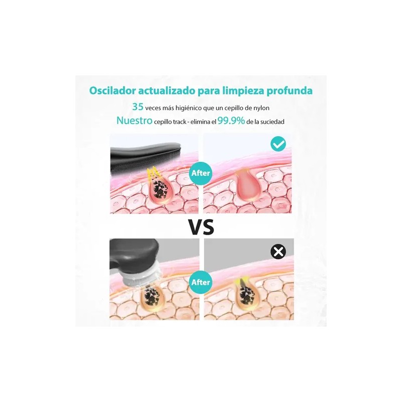 Coslus Cepillo Limpiador Facial Portátil De Silicona Imperme