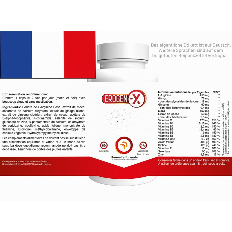 Erogen X - 120 Capsules (2 x 60 Capsules) -