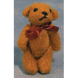 1:12 Scale Dolls House Miniatures Childs Teddy Bear with Bow D858
