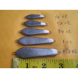 HOME MADE 50 PCS. SMOOTH CASTING SPOON LURE BAIT, FISHING JIG 1-1/2 OZ. UNPAINTED/NO HOOKS
